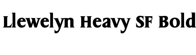 Llewelyn Heavy SF Bold font preview