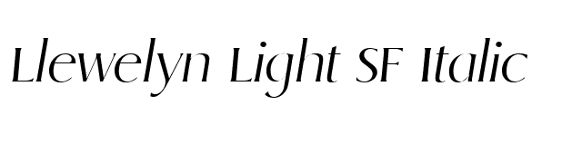 Llewelyn Light SF Italic font preview