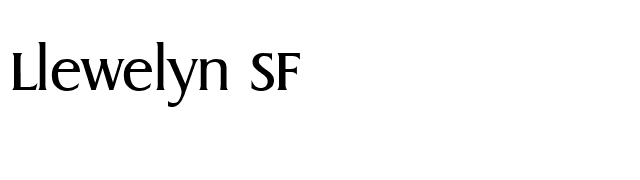 Llewelyn SF font preview