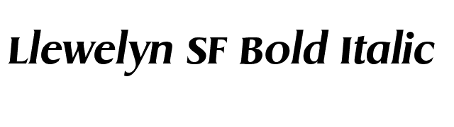 Llewelyn SF Bold Italic font preview