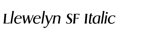 Llewelyn SF Italic font preview