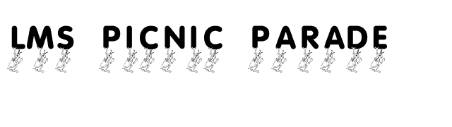 LMS Picnic Parade font preview