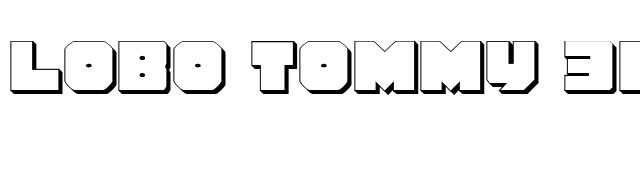 Lobo Tommy 3D font preview