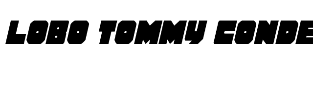 Lobo Tommy Condensed Italic font preview