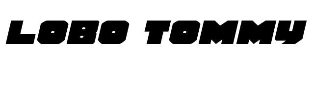 Lobo Tommy Expanded Italic font preview