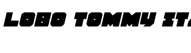 Lobo Tommy Italic font preview