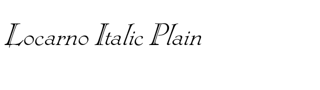 Locarno Italic Plain font preview