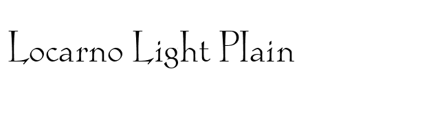 Locarno Light Plain font preview