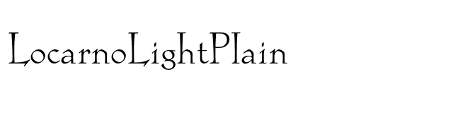 LocarnoLightPlain font preview