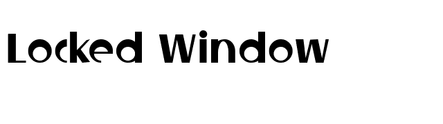 Locked Window font preview