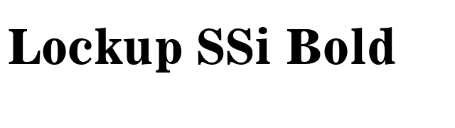 Lockup SSi Bold font preview