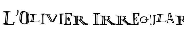 L'Olivier Irregular font preview