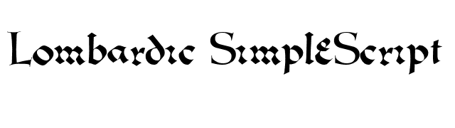 Lombardic SimpleScript font preview
