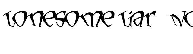 LonesomeLiar Normal font preview