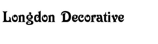 Longdon Decorative font preview