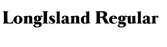 LongIsland Regular font preview