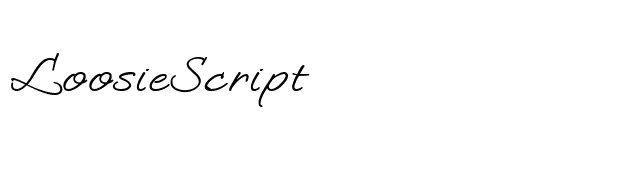 LoosieScript font preview