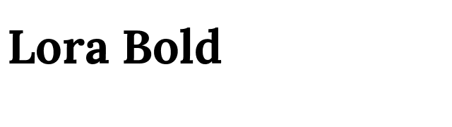 Lora Bold font preview