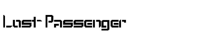 Lost Passenger font preview