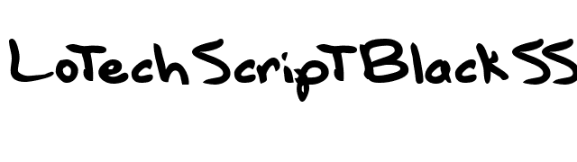 LotechScriptBlackSSK font preview