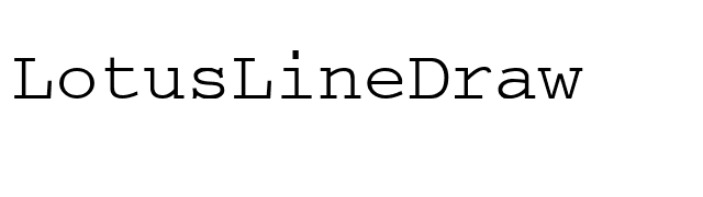 LotusLineDraw font preview