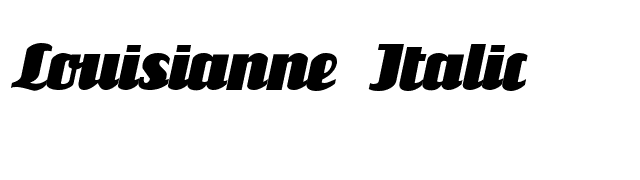 Louisianne Italic font preview