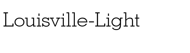 Louisville-Light font preview