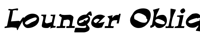 Lounger Oblique font preview