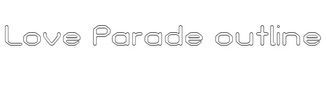 Love Parade outline Bold font preview