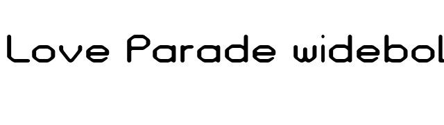 Love Parade widebold font preview