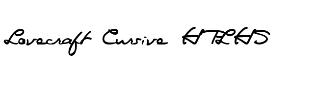 Lovecraft Cursive HPLHS font preview