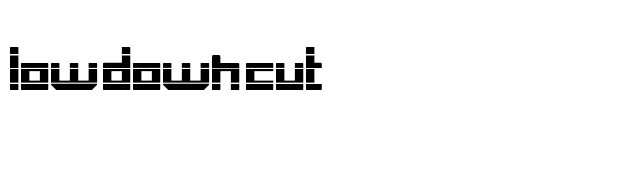 Low Down Cut font preview