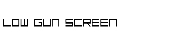 Low Gun Screen font preview