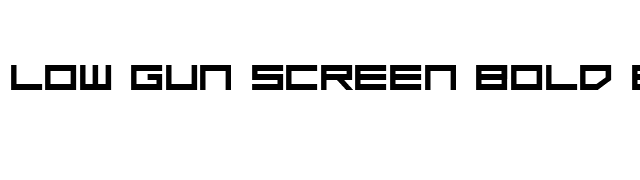 Low Gun Screen Bold Expanded font preview