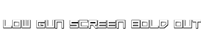 Low Gun Screen Bold Outline font preview