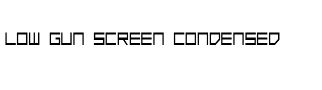 Low Gun Screen Condensed font preview