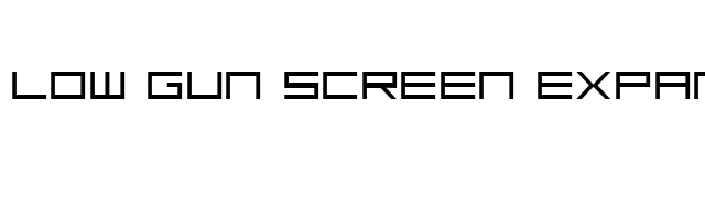 Low Gun Screen Expanded font preview