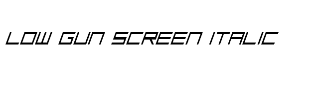 Low Gun Screen Italic font preview