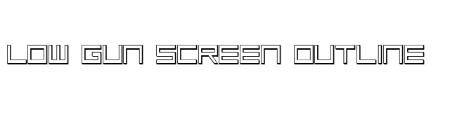 Low Gun Screen Outline font preview