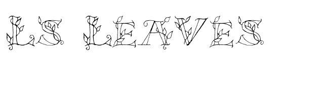 LS Leaves font preview