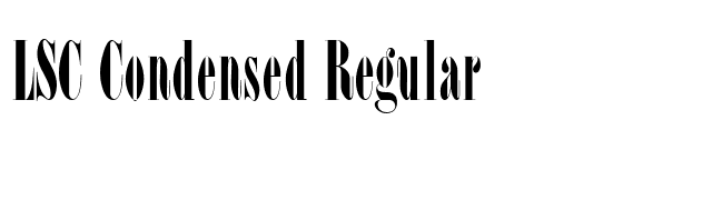 LSC Condensed Regular font preview