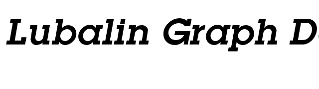 Lubalin Graph Demi Italic font preview