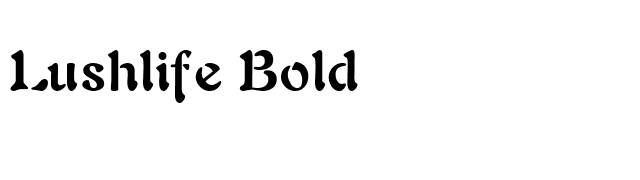 Lushlife Bold font preview