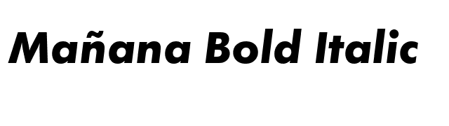 Mañana Bold Italic font preview