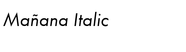 Mañana Italic font preview