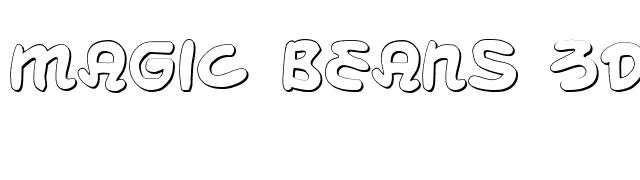 Magic Beans 3D font preview