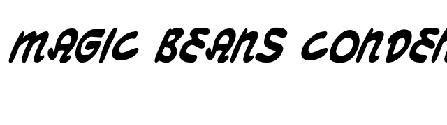 Magic Beans Condensed Italic font preview