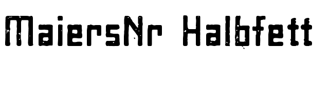 MaiersNr8-Halbfett font preview