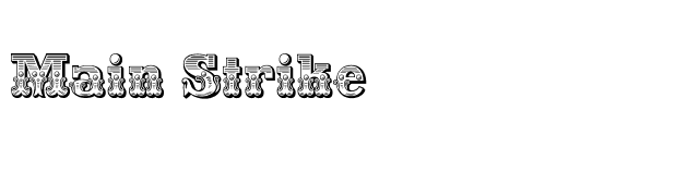 Main Strike font preview