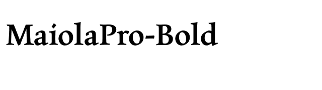 MaiolaPro-Bold font preview